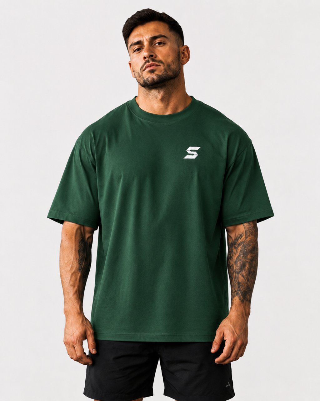 DROP 001 // Signature Oversized Tee - Forest Green