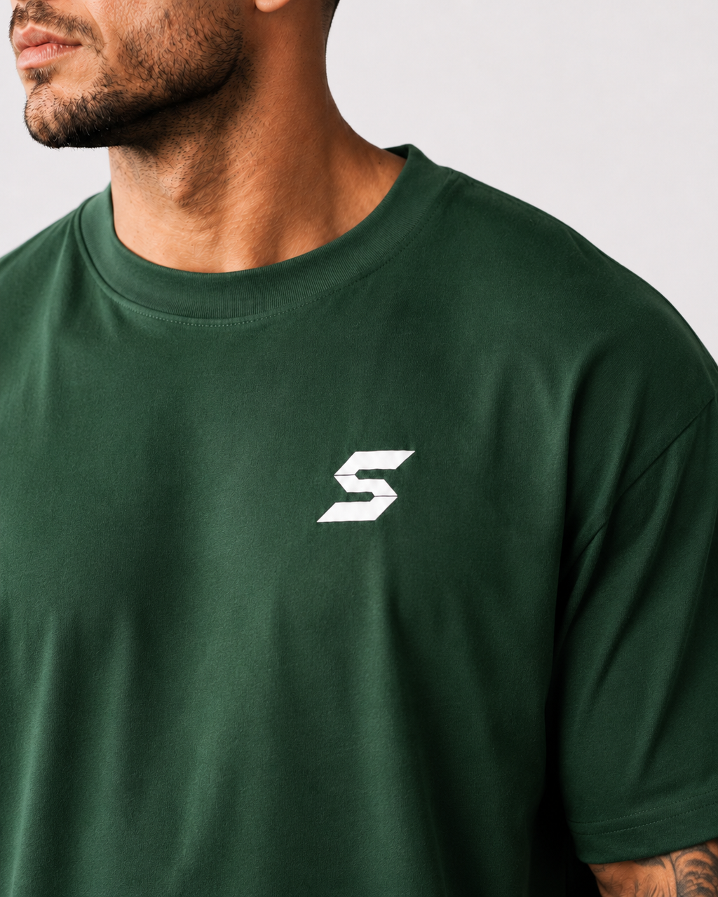 DROP 001 // Signature Oversized Tee - Forest Green