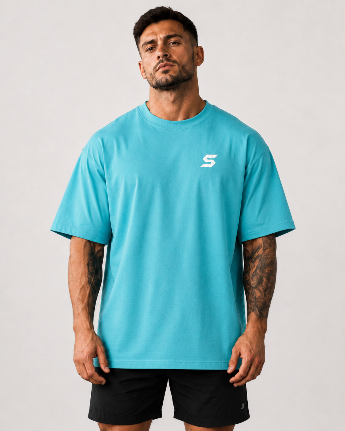 DROP 001 // Signature Oversized Tee - Aqua Blue