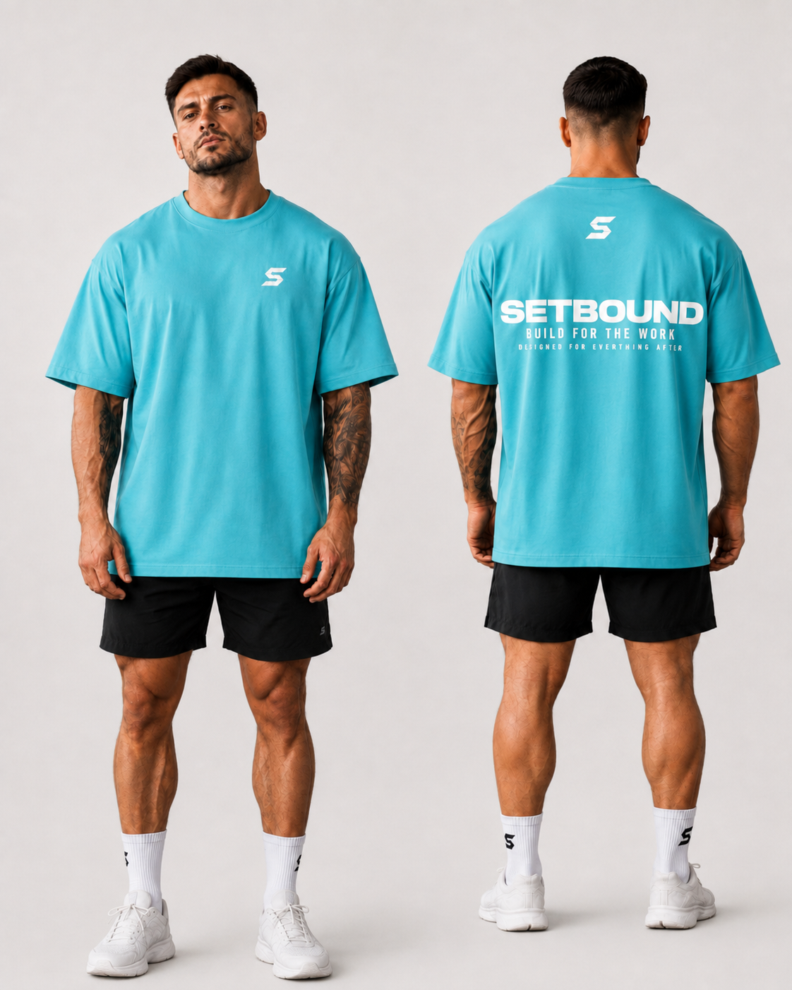 DROP 001 // Signature Oversized Tee - Aqua Blue