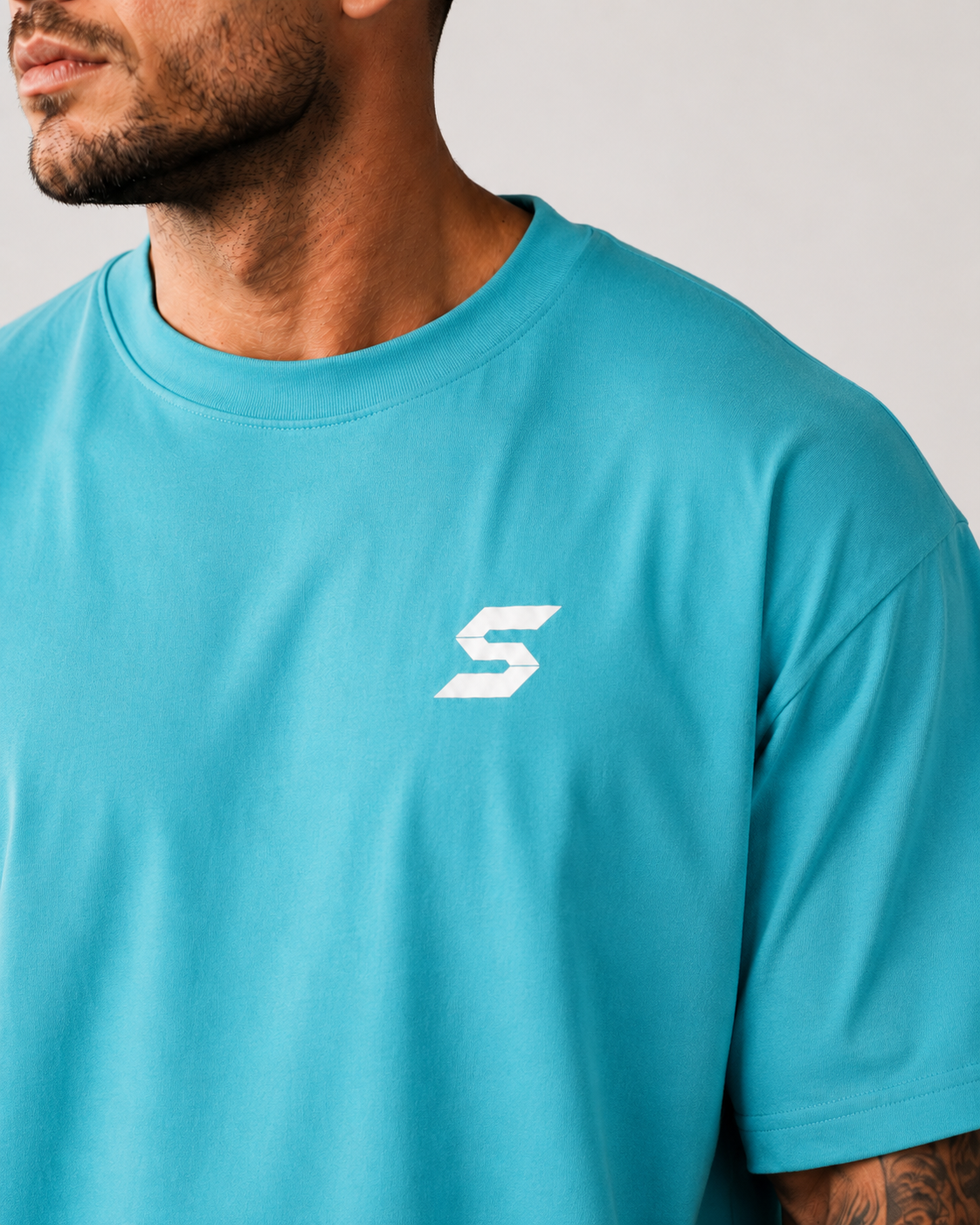 DROP 001 // Signature Oversized Tee - Aqua Blue